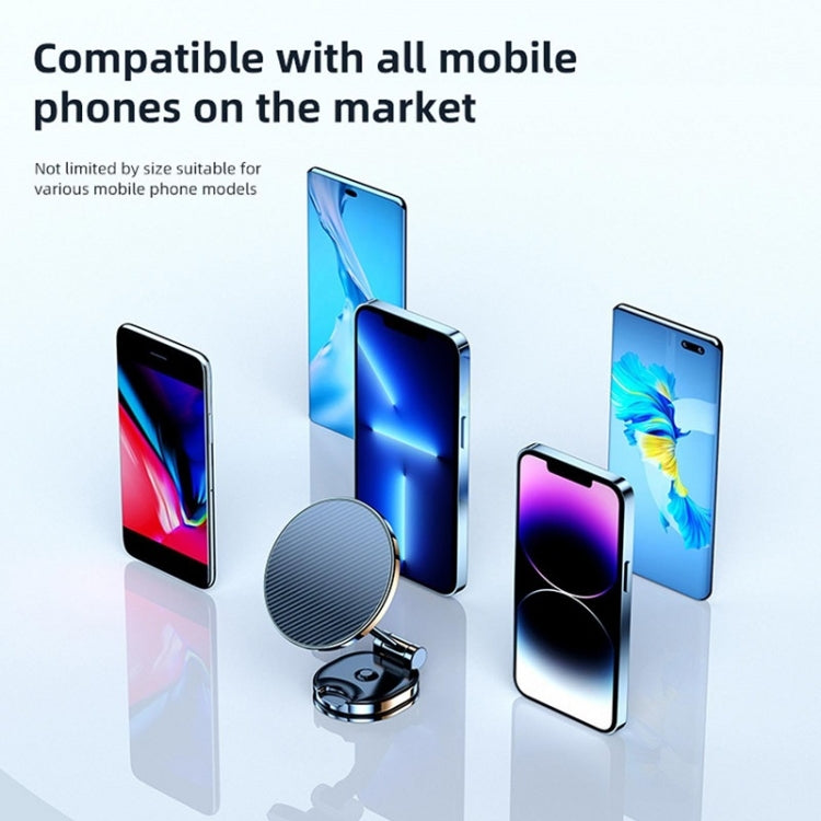 Magnetic car phone holder shown with multiple mobile phones