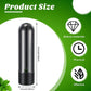 Black herb storage container, 24.5 x 6.5 cm, clear top lid