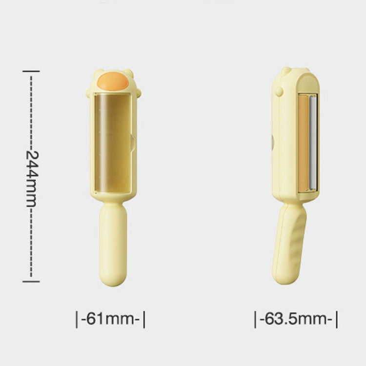Two pet hair remover brushes in yellow, shown side by side