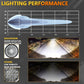 4-inch round LED work light with bright beam projection on road