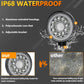 4-inch round LED work light with waterproof-style splash around lens