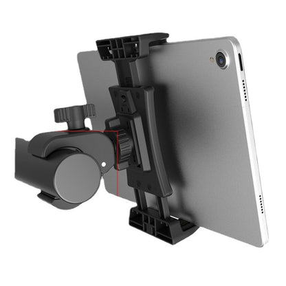 Universal bicycle handlebar phone/tablet holder with adjustable black cradle clamp