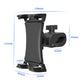 Universal black bicycle handlebar tablet mount with adjustable side support