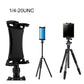 Black bicycle handlebar phone/tablet holder with 1/4-20UNC tripod mount
