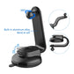Black suction cup car phone holder with bendable aluminum alloy arm and ball head