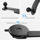 Black dashboard phone holder with rubber-coated aluminum rail and 72mm suction cup