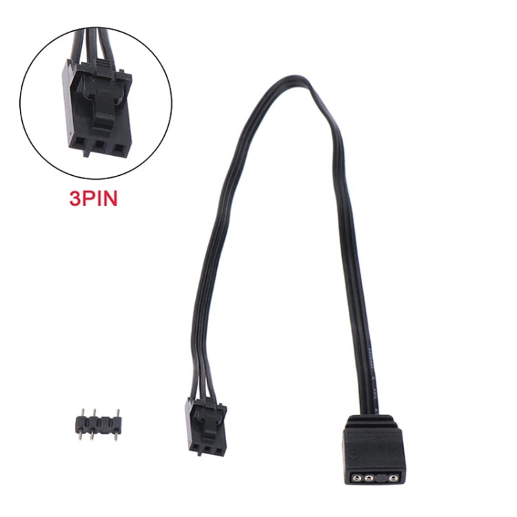 3-pin adapter cable with dual plugs and black controller connector