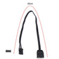 25cm 3-pin adapter cable with controller plug and black connector end