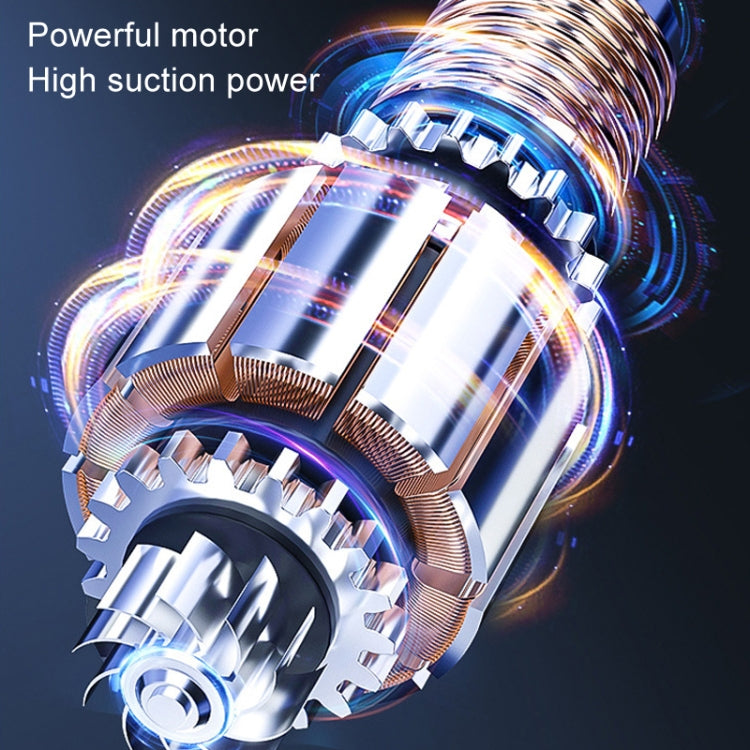 Powerful motor impeller of a handheld vacuum cleaner, chrome and black turbine