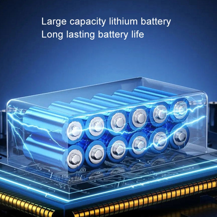 Large-capacity lithium battery pack for a cordless car vacuum cleaner, shown in housing