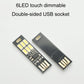 Two-sided 6-LED USB touch dimmable emergency light module, compact PCB