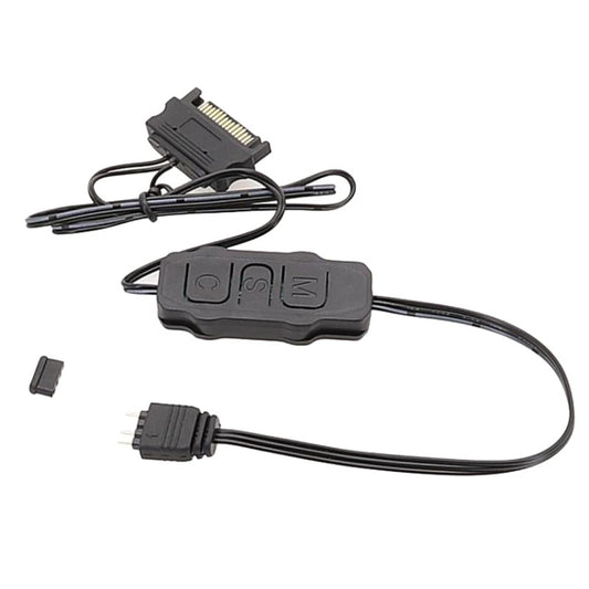 SATA to 5V ARGB 3-pin RGB controller cable with SATA and 3-pin connectors