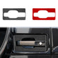 Trunk handle sticker overlays showing black and red carbon-fiber frames with oval cutouts