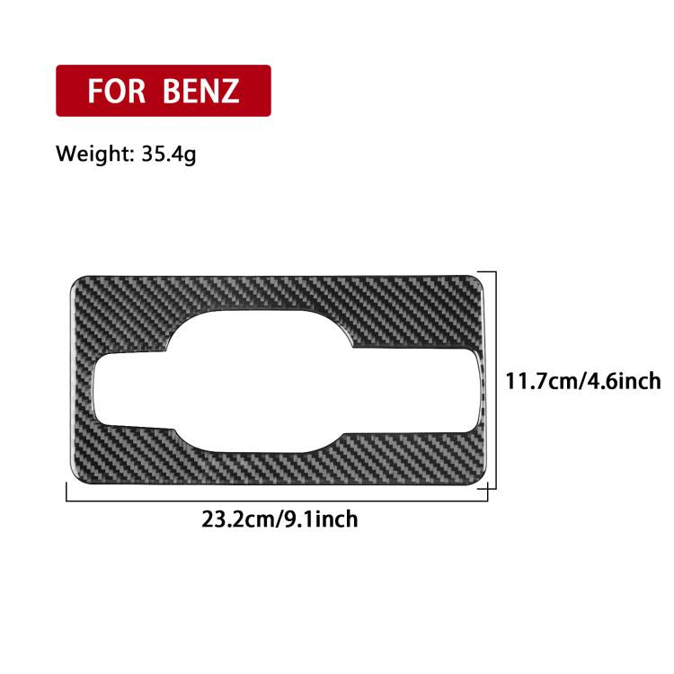 Carbon-fiber trunk handle sticker with rectangular frame and oval cutout