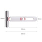 White handheld mini mop with gray squeegee-style pad, red circular accents, side view