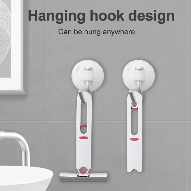 White mini mop with hanging hook and gray base pad, red accent on handle