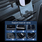 Car air vent phone holder bracket with adjustable arms, open cradle and vent mounting clips