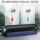 Black parking number display with green digits plus blue and red temperature cards