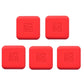 Red silicone door closing anti-collision pads, 5-piece set, square protective bumpers