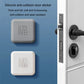 Gray silicone anti-collision door sticker pads with embossed logo, adhesive protective bumpers
