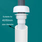 White wall drain sealing plug with wide top and ribbed flexible insert