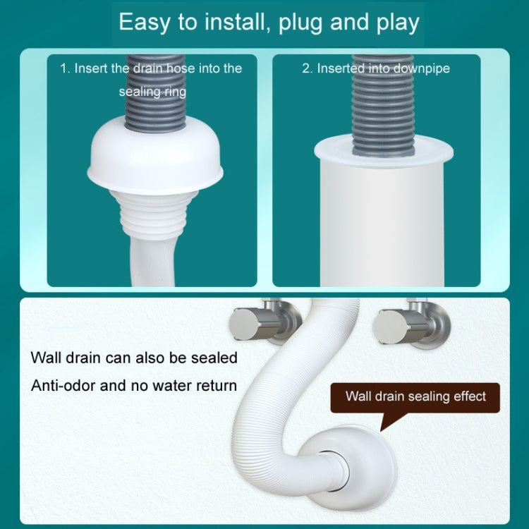 White drain sealing plug with ribbed neck and wide circular base