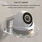 Transparent no-punch camera wall bracket with circular mount and clear shelf