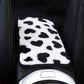 Black-and-white heart-pattern plush console cover mat, rectangular fit