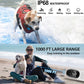 Waterproof anti-barking remote controller with visible screen and grip buttons