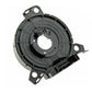 Black clock spring coil with central contact ring and mounting holes