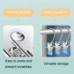 Stainless steel laundry drying clips with hook, blue tab grips and rounded surface