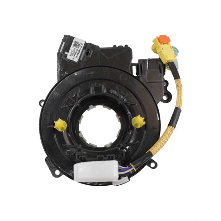 Steering wheel clock spring coil with yellow wiring harness and sensor connectors