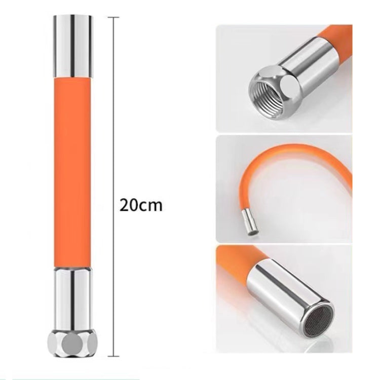 20cm orange faucet extension tube with chrome threaded end connector