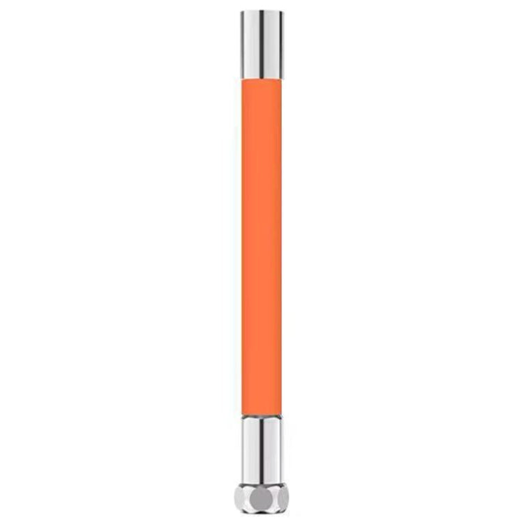 Orange faucet extension tube with chrome coupling ends