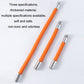 Set of orange faucet extension tubes with chrome ends, multiple sizes