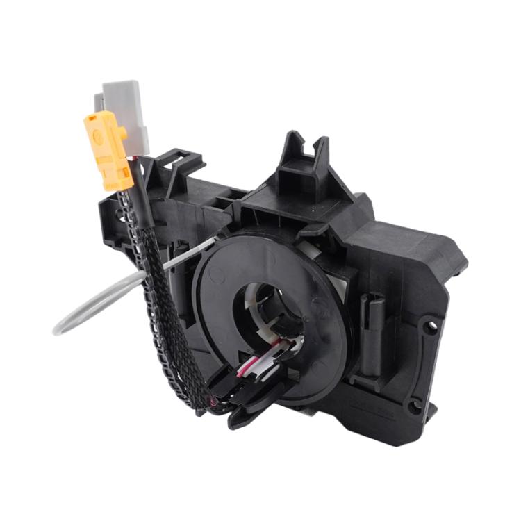 Steering wheel clock spring coil assembly with central circular contact ring