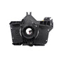 Black steering wheel clock spring coil module with circular contact and terminals
