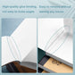 Open notebook showing thick glue binding along the inner spine and attached pages