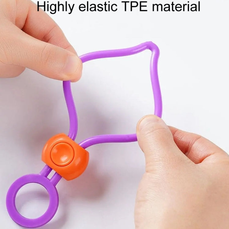 Purple sealing tape clip with orange latch and round loop