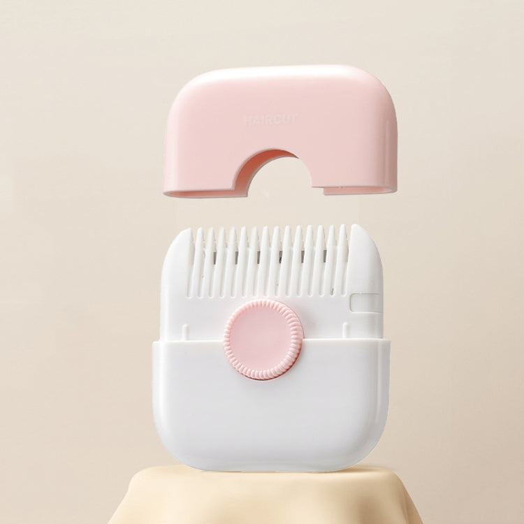 Pink 2-in-1 hair clipper comb with protective cover and comb teeth