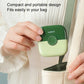 Green 2-in-1 hair clipper comb with compact case, portable for a bag