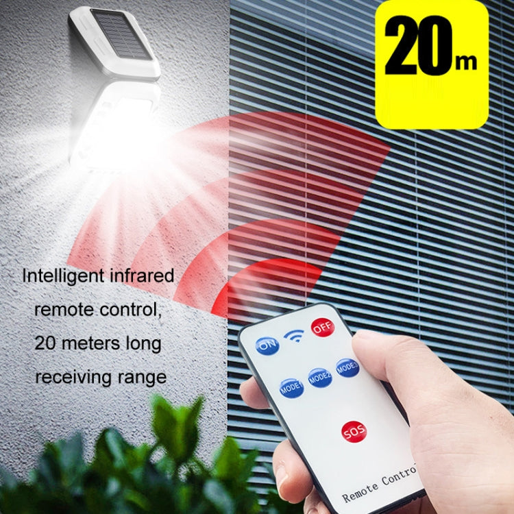 Solar wall street light with remote control, bright illumination and hand holding remote
