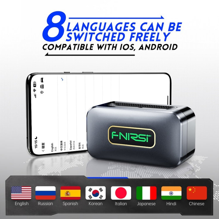 FNIRSI Bluetooth OBD2 code reader with smartphone compatibility screens