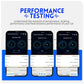 FNIRSI Bluetooth OBD2 code reader with phone screens for performance testing