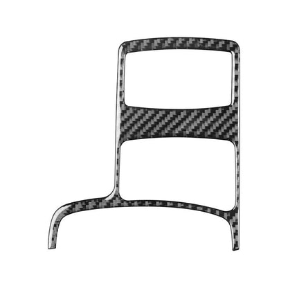 Black carbon-fiber cigarette lighter decorative sticker panel trim.