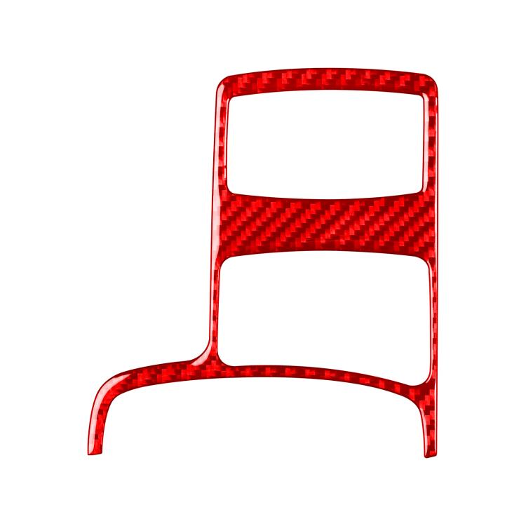 Red carbon-fiber cigarette lighter decorative sticker panel trim.