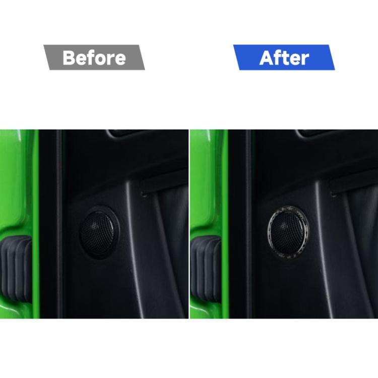 Black speaker ring sticker on car door speaker grille