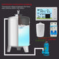 Ultrasonic level meter system diagram with sensor, receiver, and wiring lines