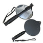 Telescopic inspection mirror kit with two circular mirror heads and carry straps