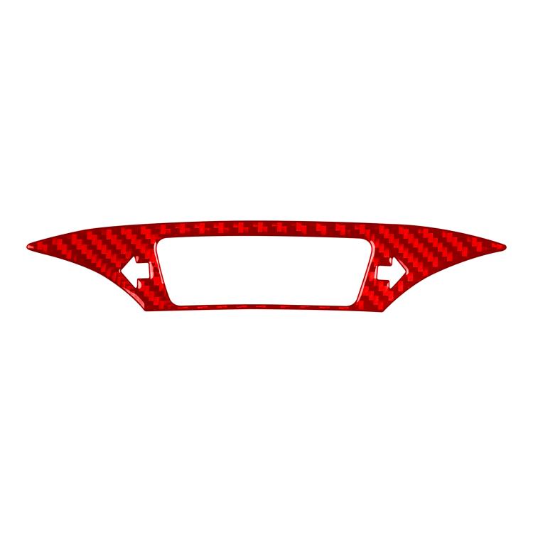 Red carbon-fiber dashboard instrument panel sticker with display cutout